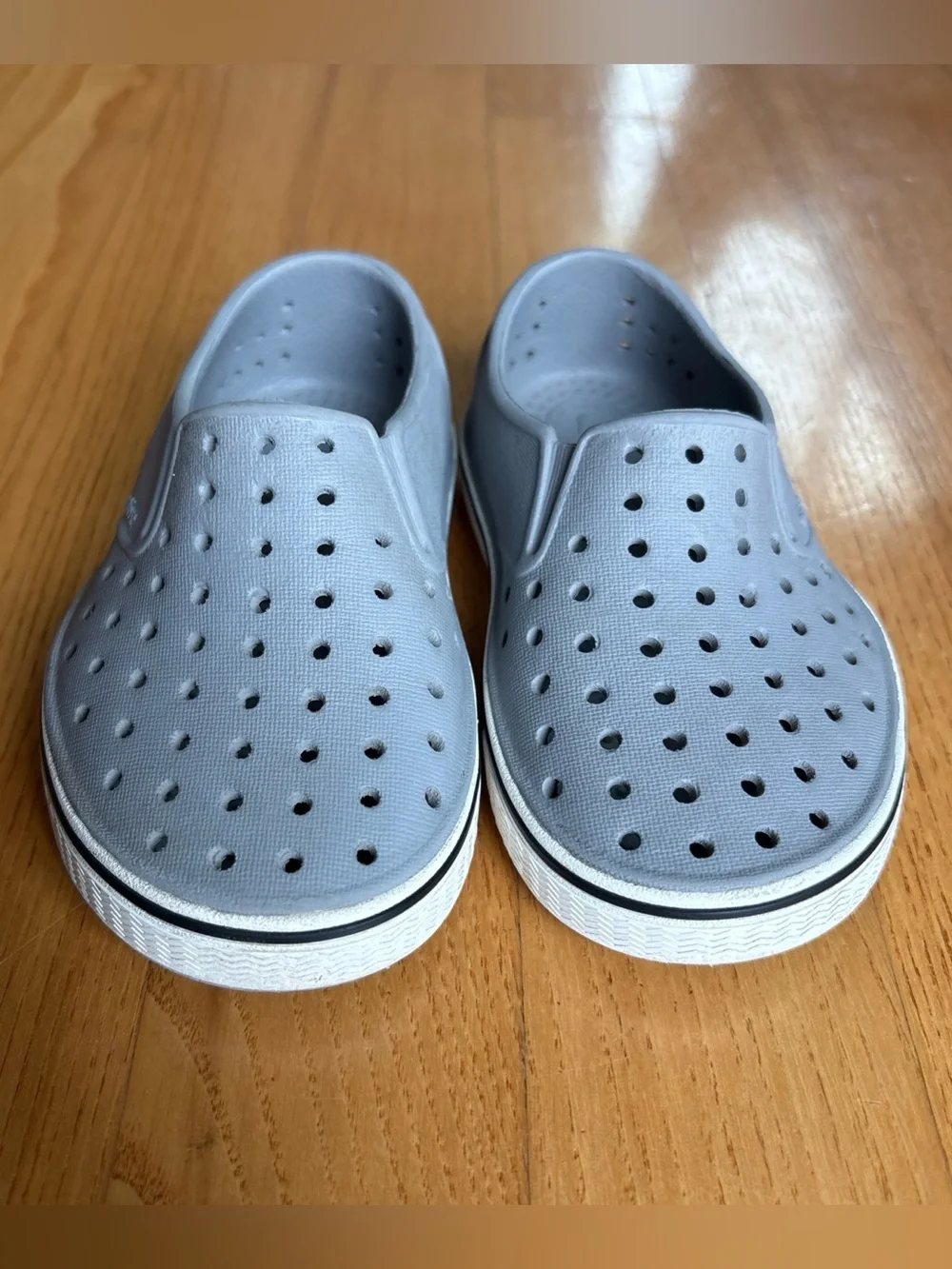 Native Miles Shoes Toddler Grey White Slip-On Unisex Gray Boys Water Size C7 7